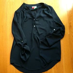 Roll Tab Sleeve Blouse